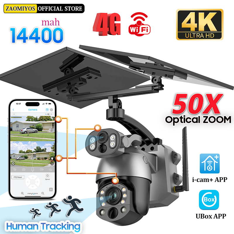 Smart Home Outdoor Camera - كاميرا 4K 50X ZOOM 10MP تعمل
