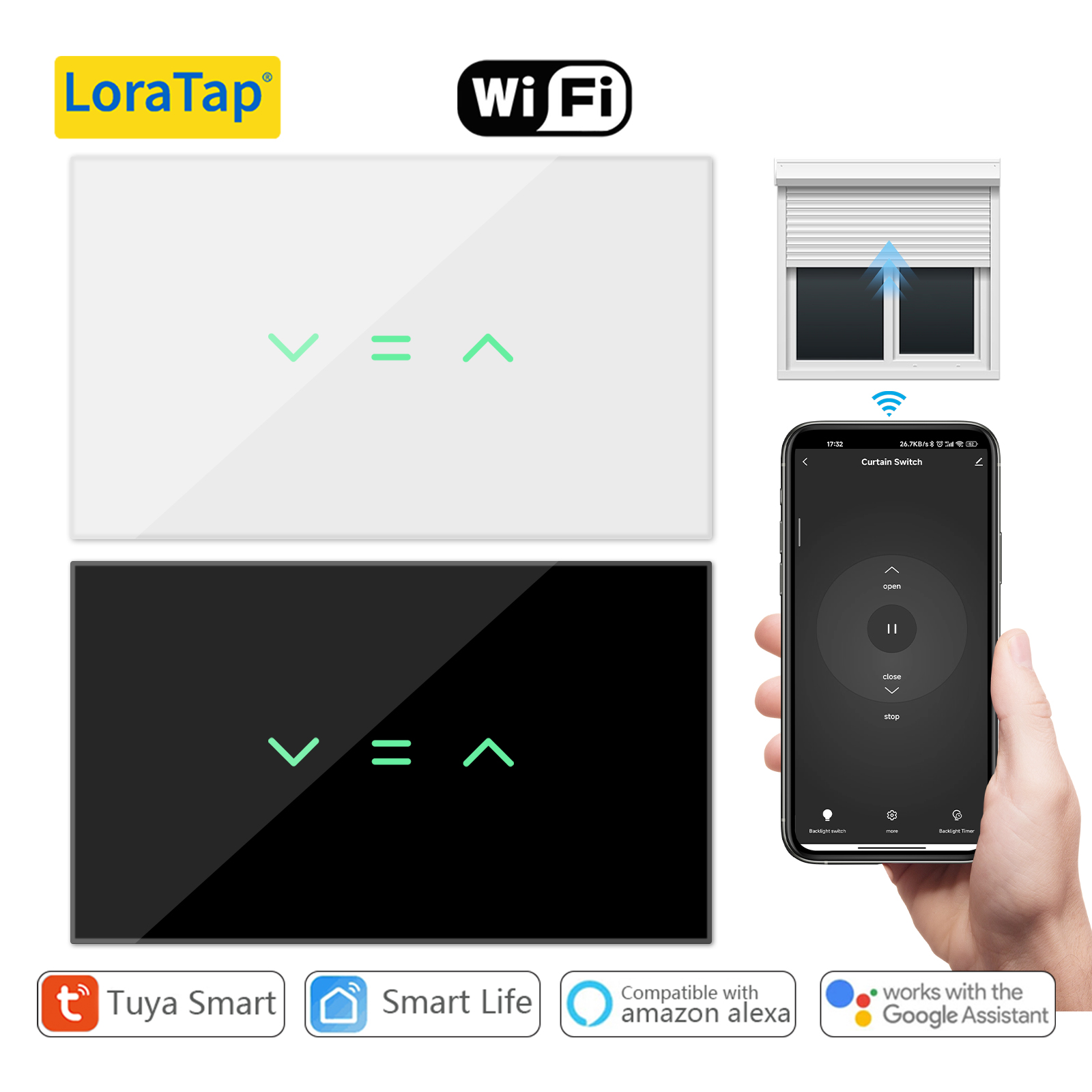 Universal Remote Smart Home - LoraTap الولايات المتحدة الستار الستائر الأسطوانة