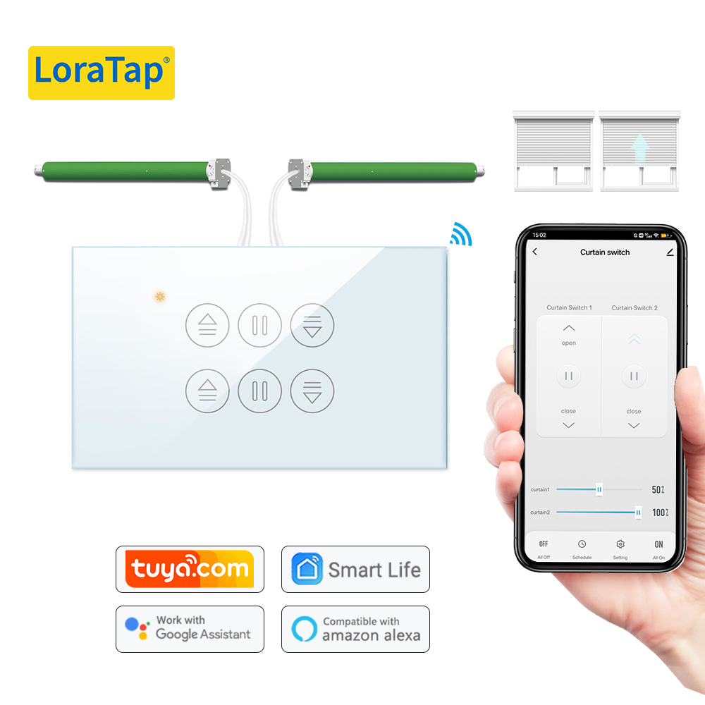 Smart Home Blinds - LoraTap Tuya US الستار التبديل لستائر