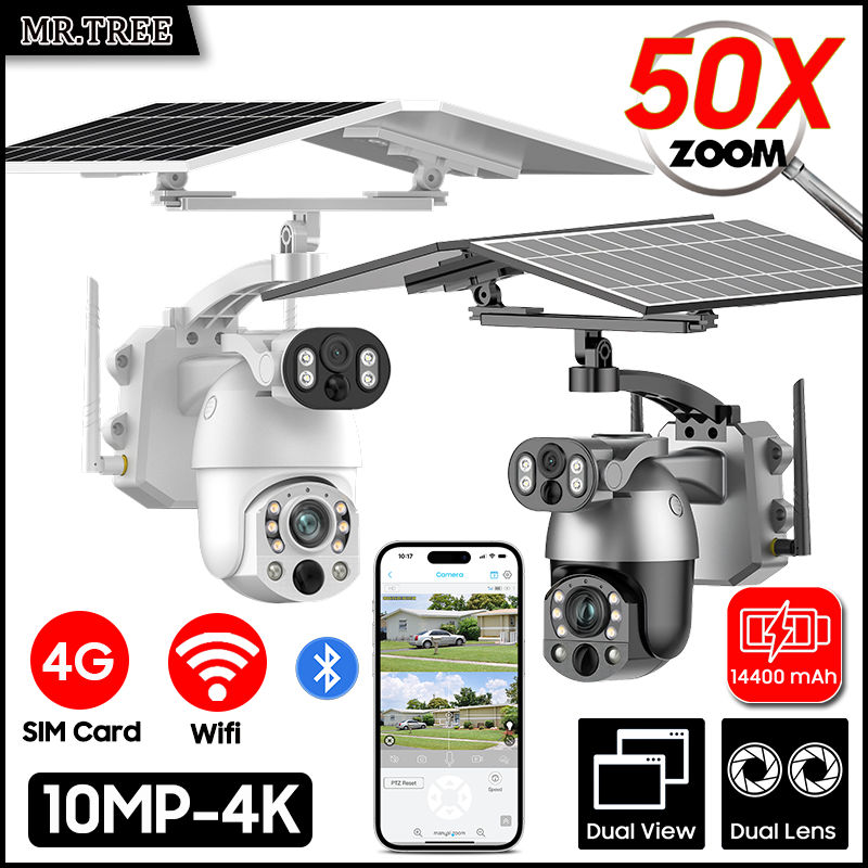 Smart Home Outdoor Camera - 4K 50X زووم بصري عدسة مزدوجة