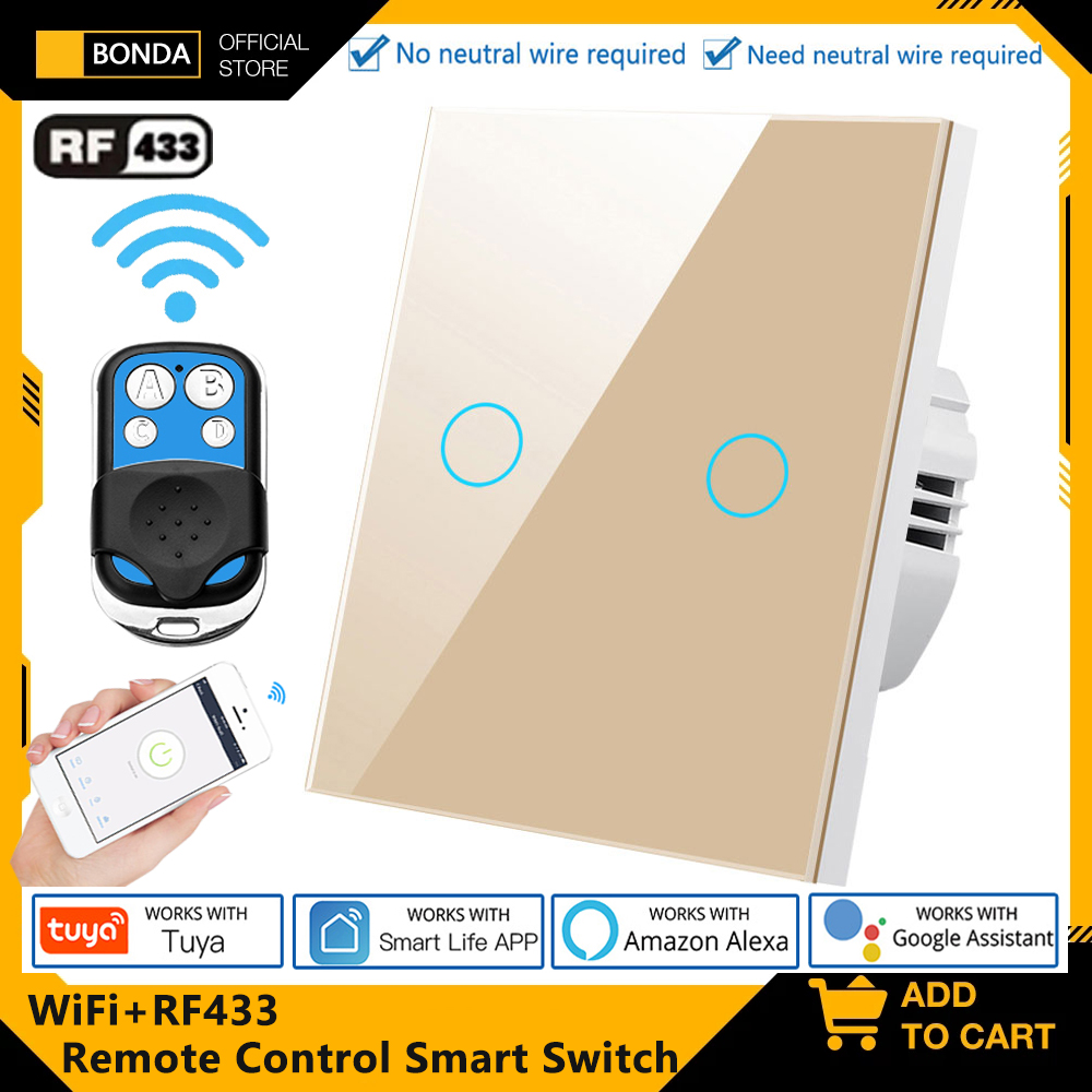 Smart Home Life - Tuya EU WiFi + RF433 مفتاح