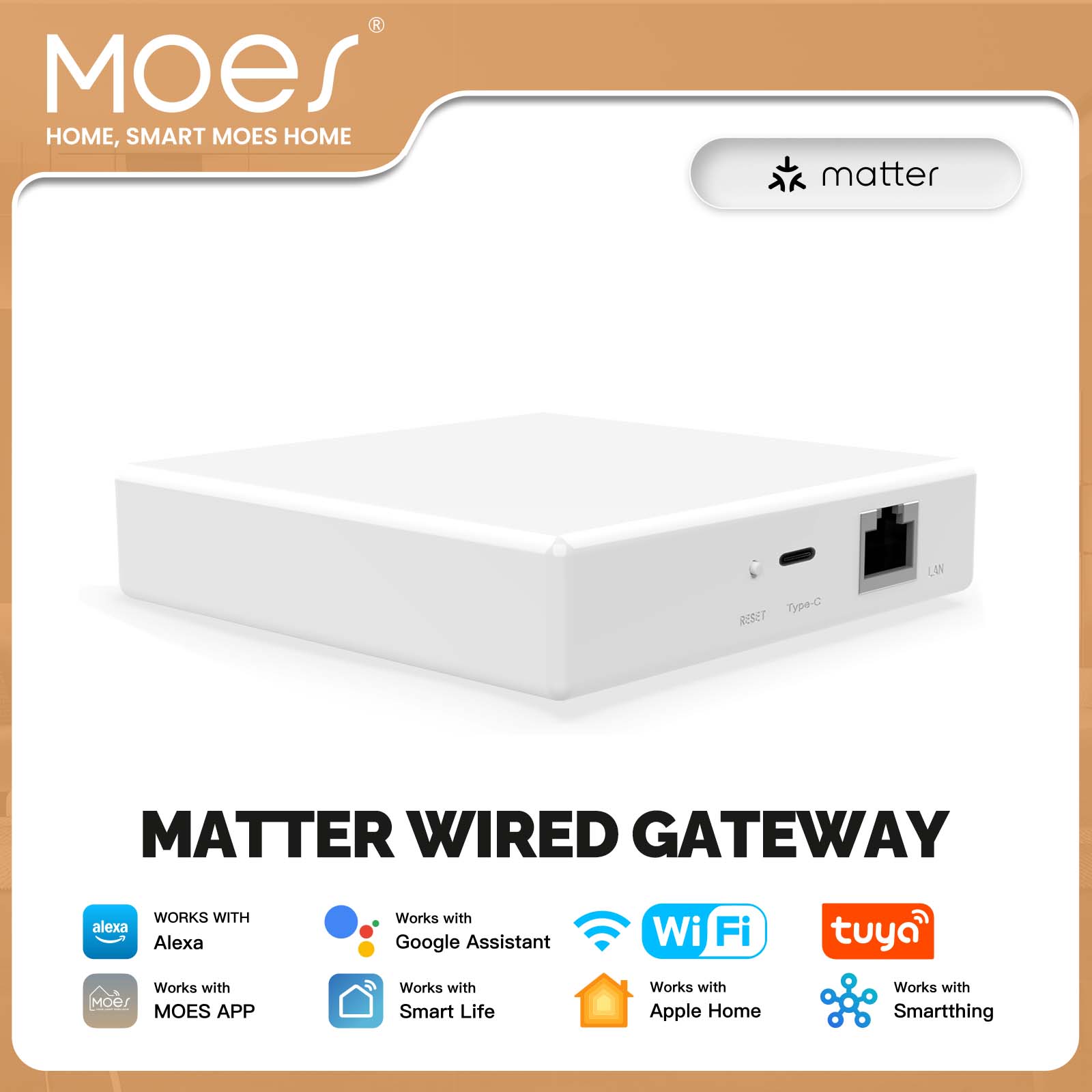 Smart Home Hub Matter - بوابة MOES Tuya ZigBee Matter Thread،