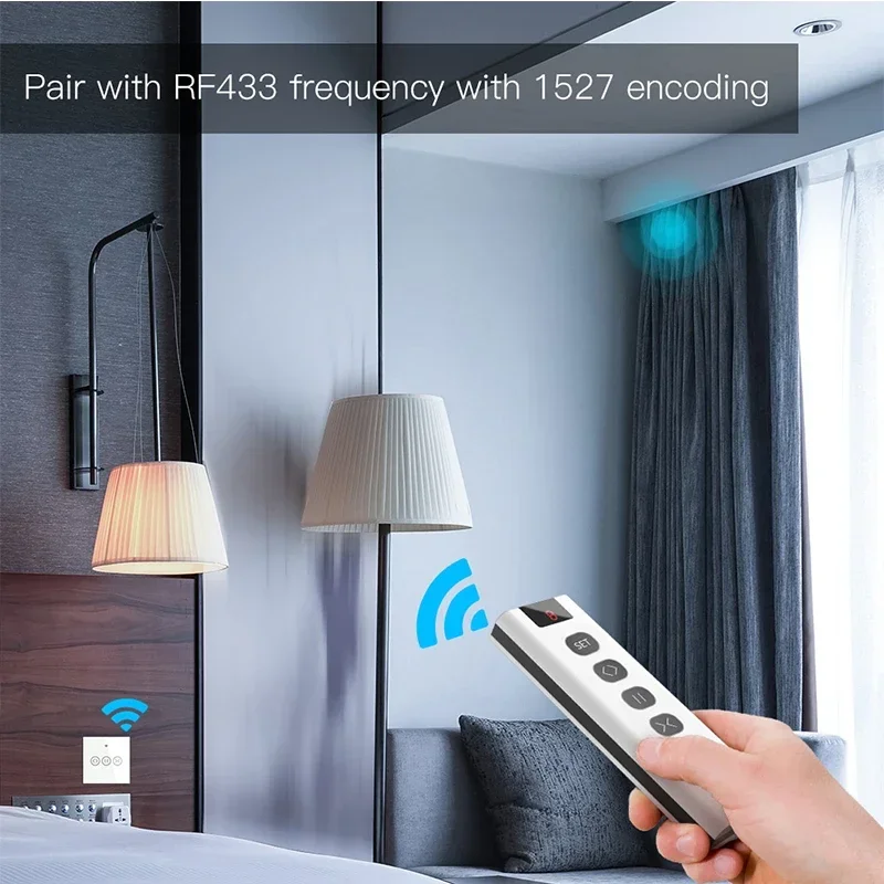 9 /1 قناة RF433 التحكم عن بعد  - مراجعة Smart Home Blinds وسعره