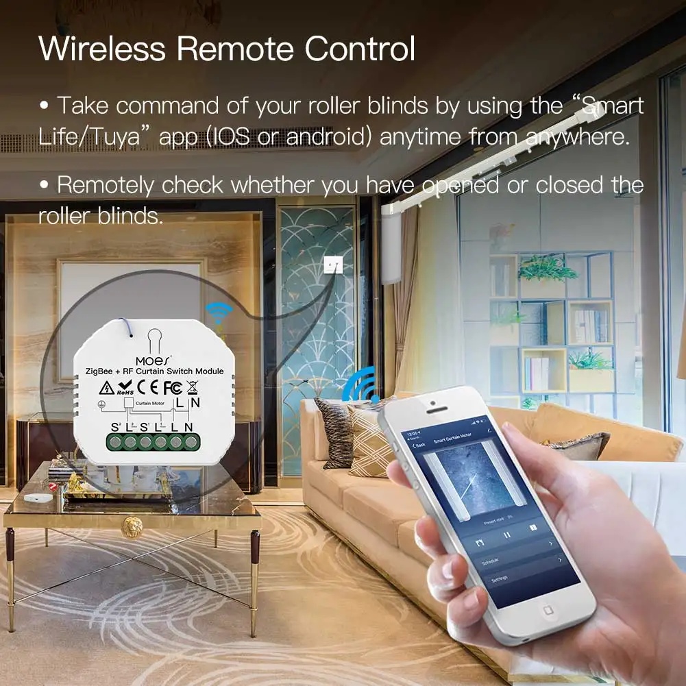 وحدة تحكم ذكية MOES ZigBee RF4 - مراجعة Smart Home Blinds وسعره