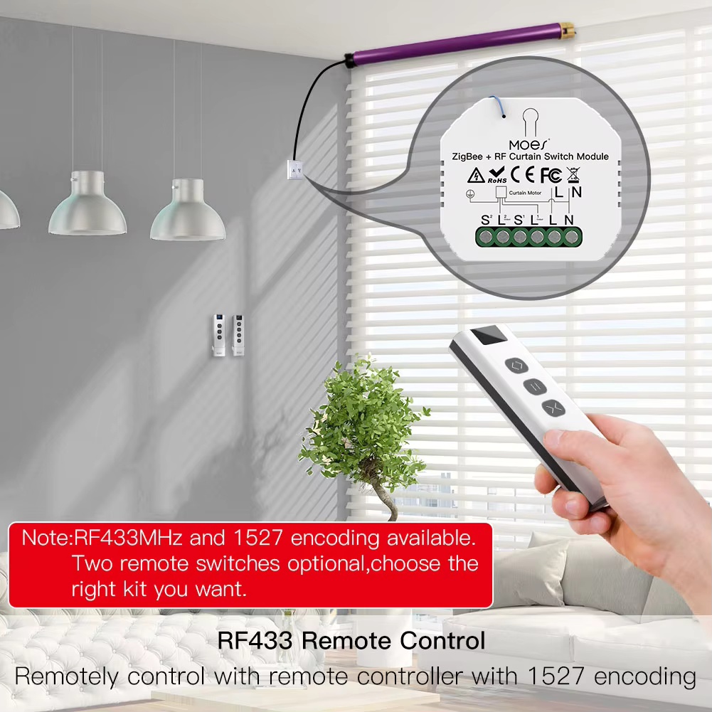 وحدة تحكم ذكية MOES ZigBee RF4 - مراجعة Smart Home Blinds وسعره