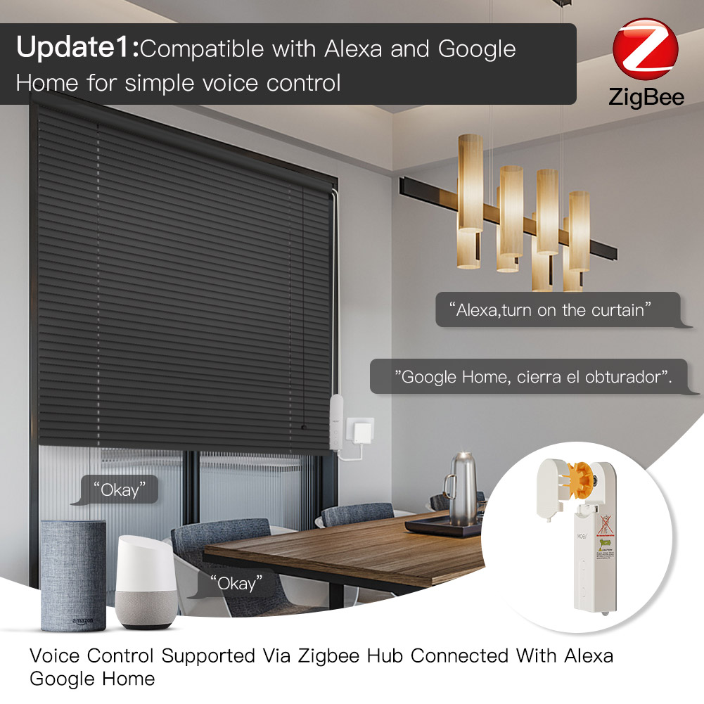 محرك ستائر ذكي MOES ZigBee للت - مراجعة Smart Home Blinds وسعره
