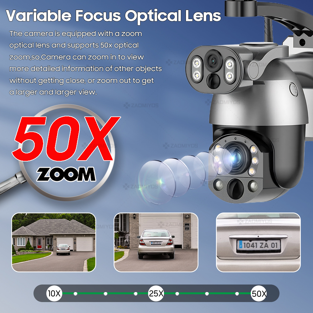 كاميرا 4K 50X ZOOM 10MP تعمل ب - مراجعة Smart Home Outdoor Camera وسعره