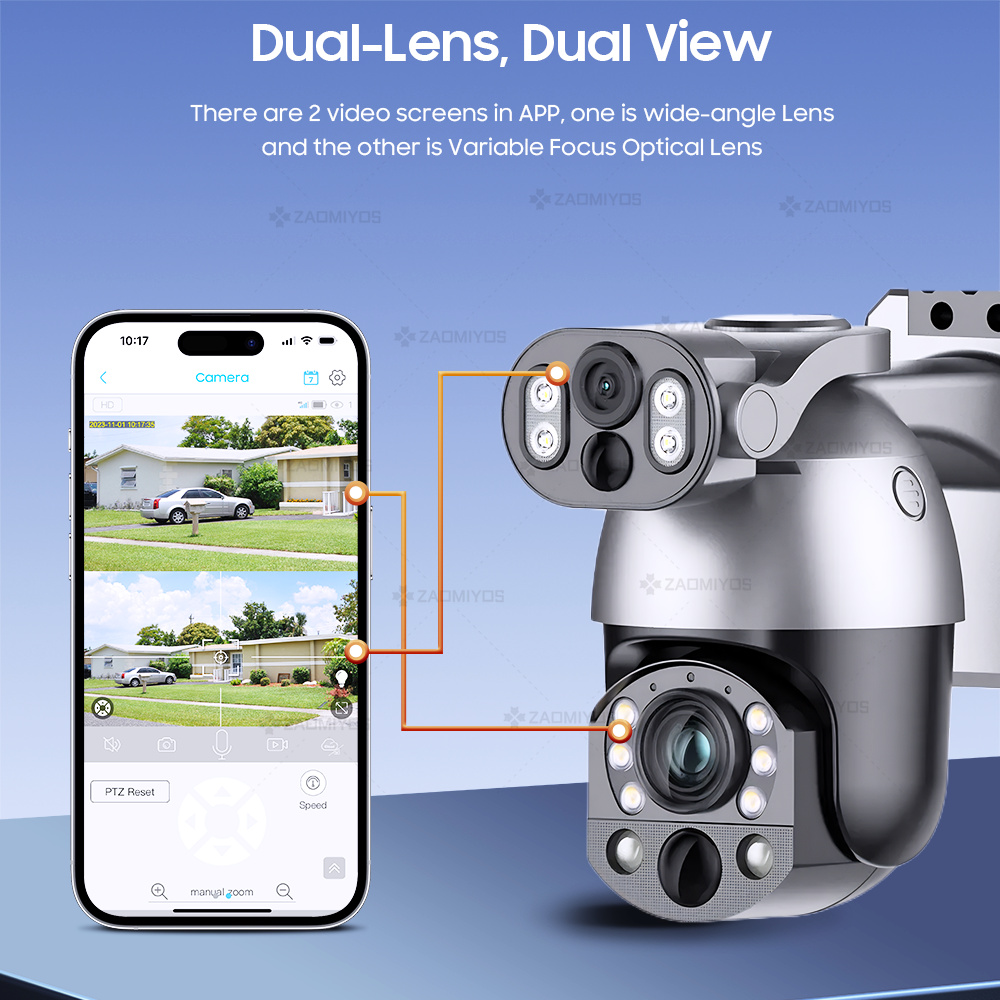 كاميرا 4K 50X ZOOM 10MP تعمل ب - مراجعة Smart Home Outdoor Camera وسعره