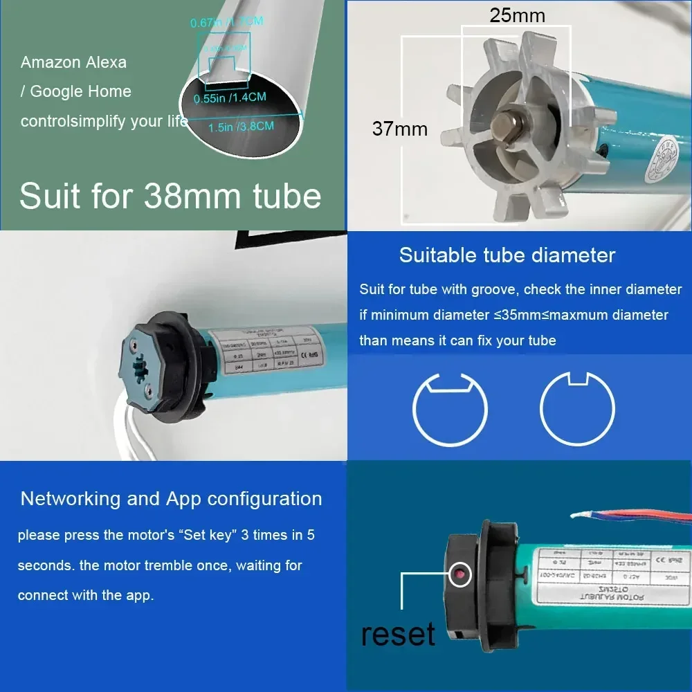 نظام محرك ستائر ذكي SZMYQ 25 م - مراجعة Curtain Motor وسعره