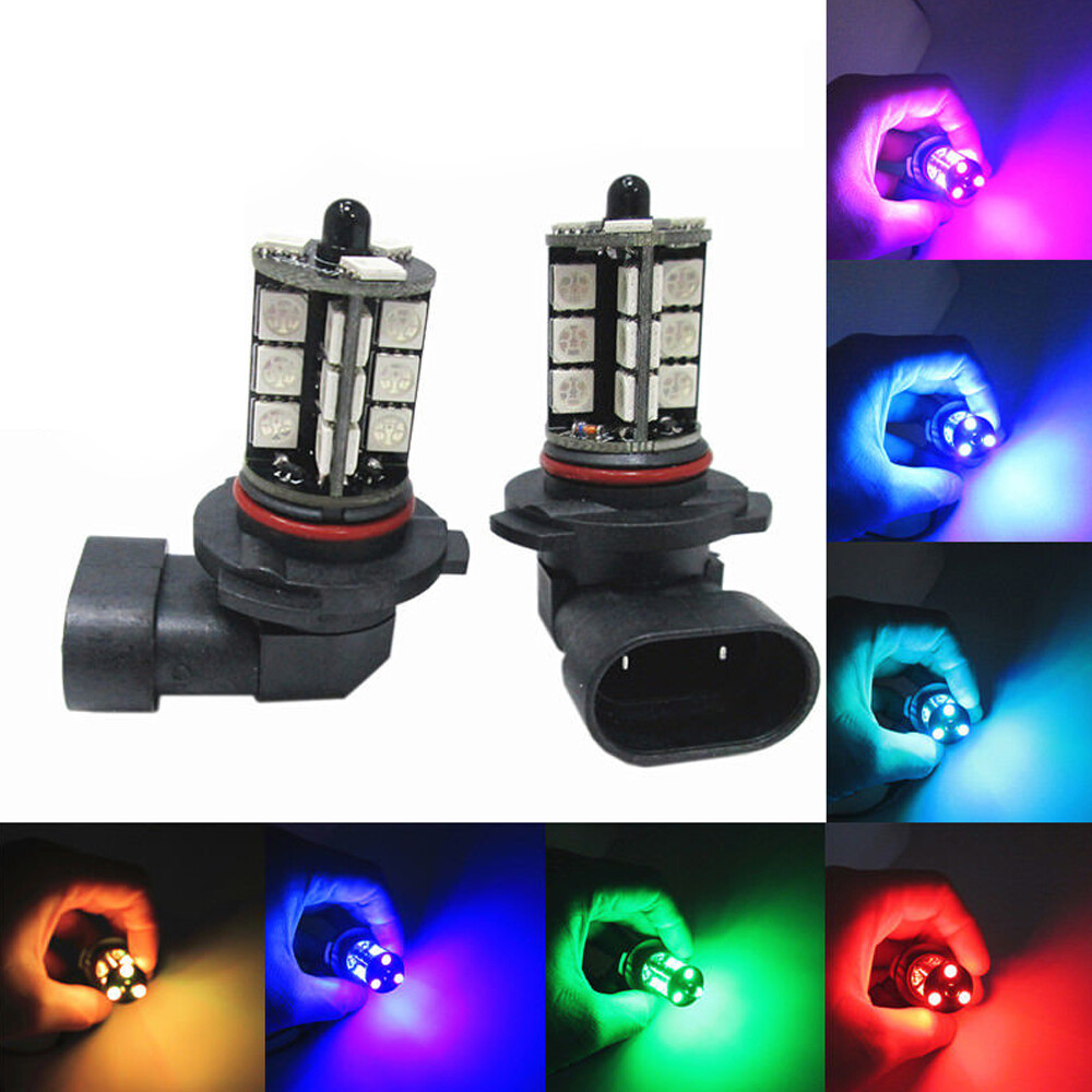 2x RGB H11 H9 H8 5050 27SMD سي - مراجعة Voice Control Light Bulb وسعره