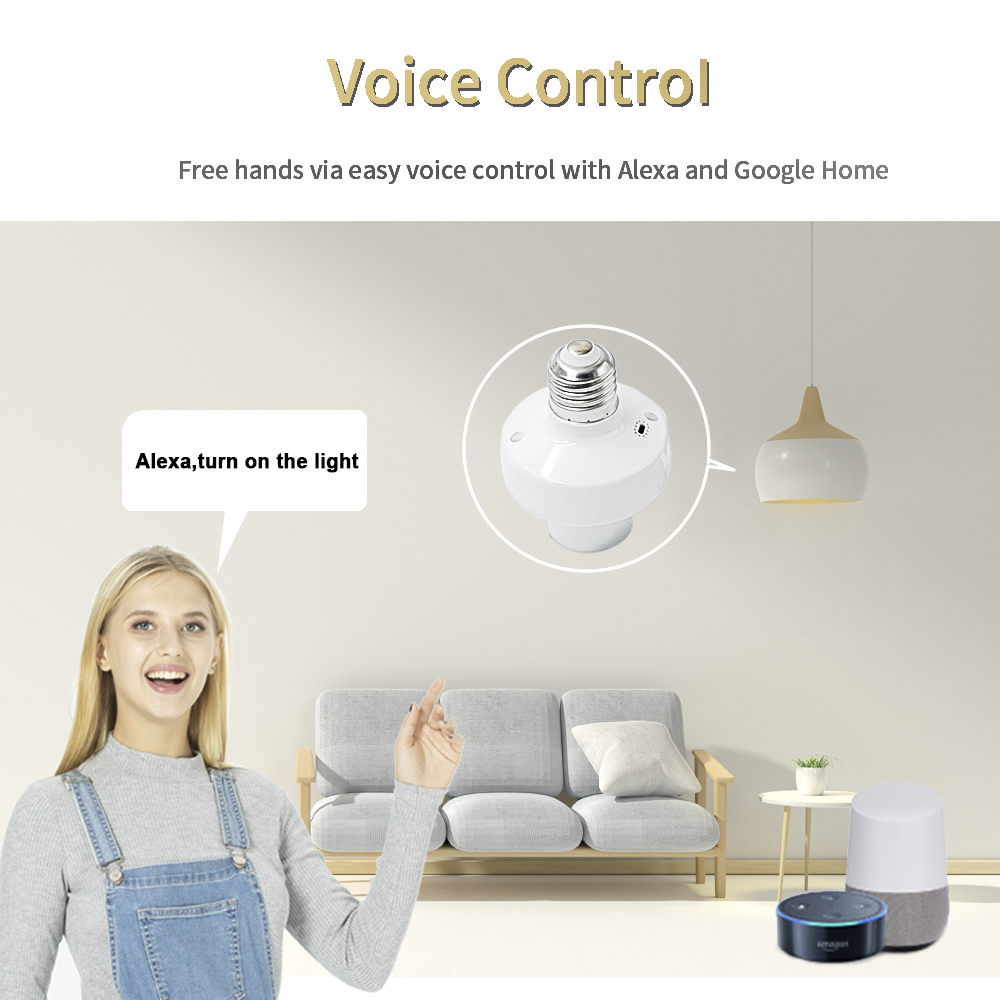 حامل مصباح E27 من EWelink مع ت - مراجعة Voice Control Light Bulb وسعره