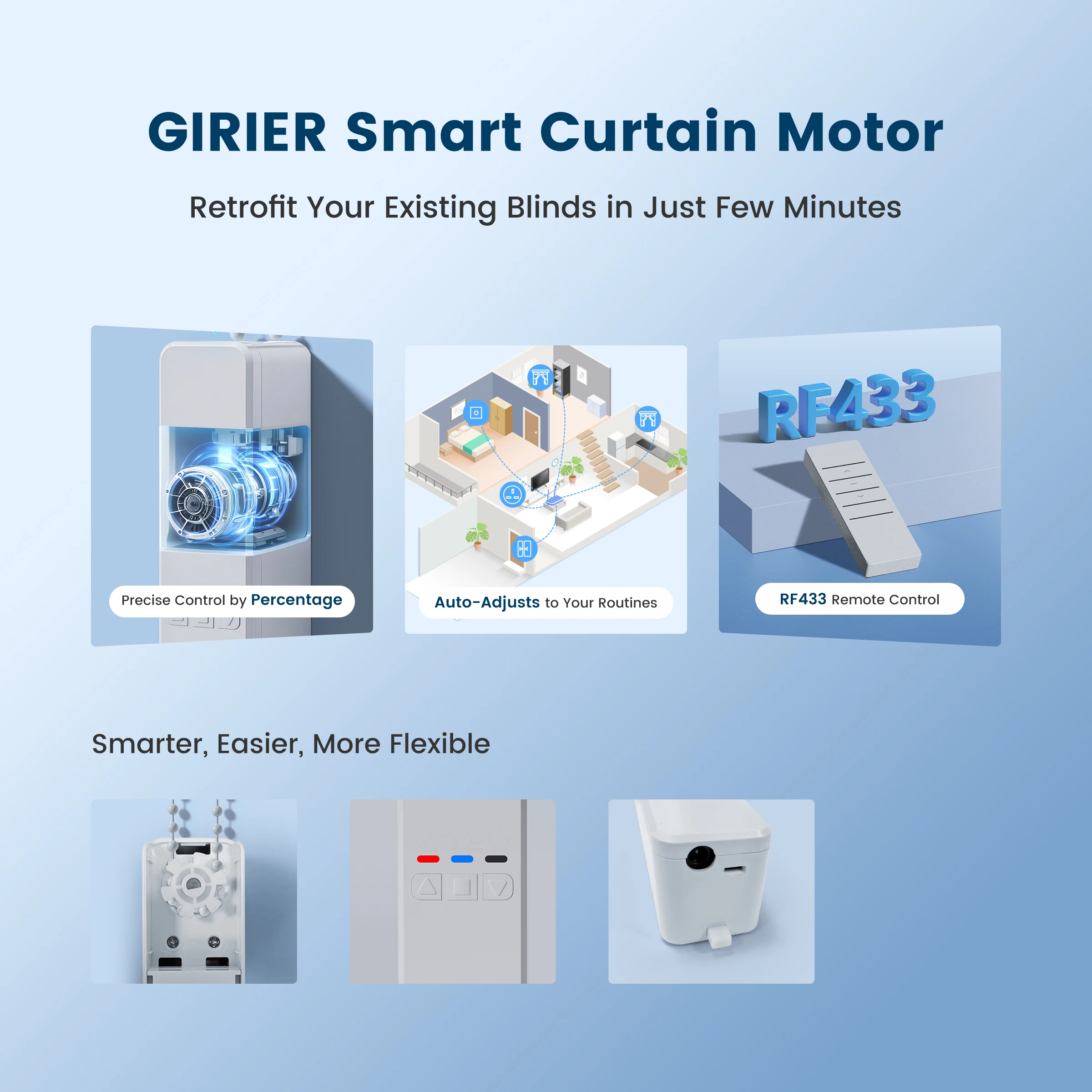 محرك ستائر ذكي من جيرير يعمل ب - مراجعة Smart Home Blinds وسعره