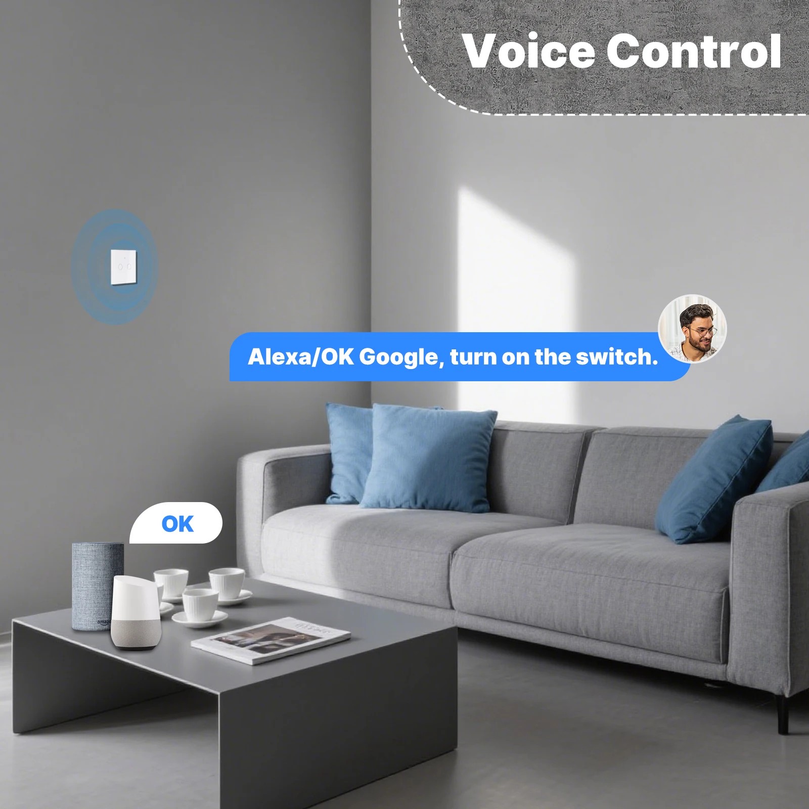 مفتاح ذكي يعمل باللمس MOES WiF - مراجعة Smart Home Design وسعره