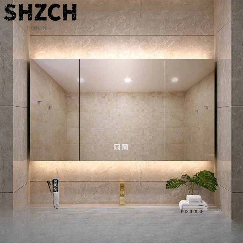 مرآة حمام عصرية سميكة مع خزانة - مراجعة Smart Home For Living وسعره