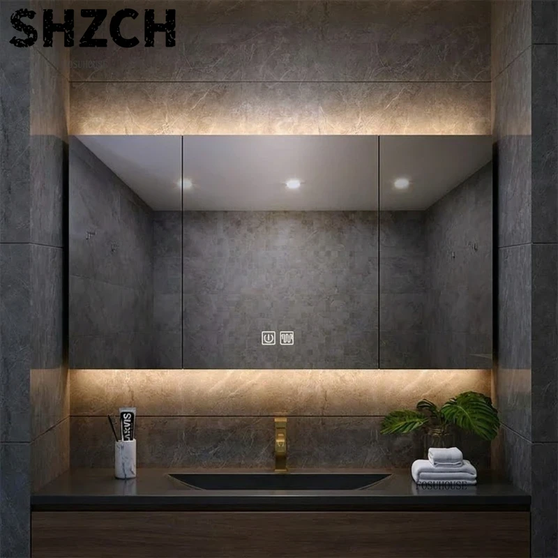 مرآة حمام عصرية سميكة مع خزانة - مراجعة Smart Home For Living وسعره