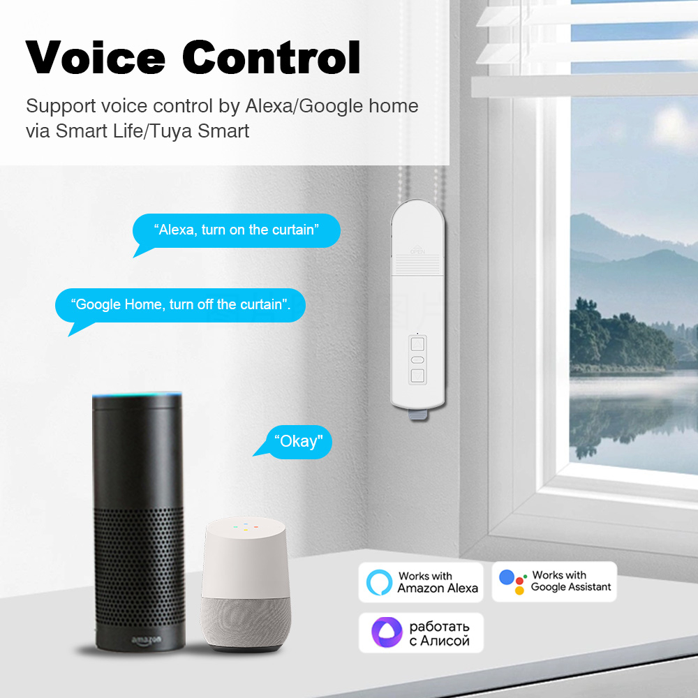 يعمل مع محرك ستائر ذكي من تويا - مراجعة Smart Home Blinds وسعره