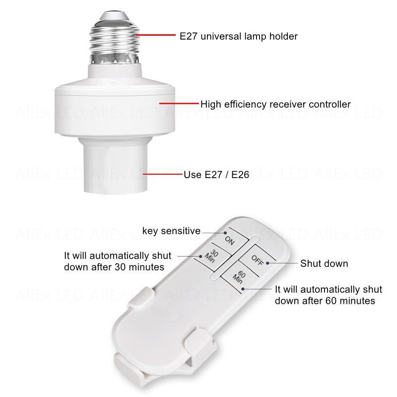 E27 LED مصباح RF 433MHz الذكية - مراجعة Voice Control Light Bulb وسعره